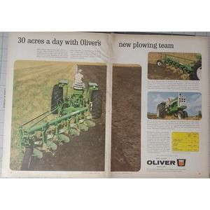 Oliver Tractor Plowing Advertisement 1961